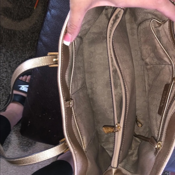 Gold Michael Kors Purse - Picture 7 of 8
